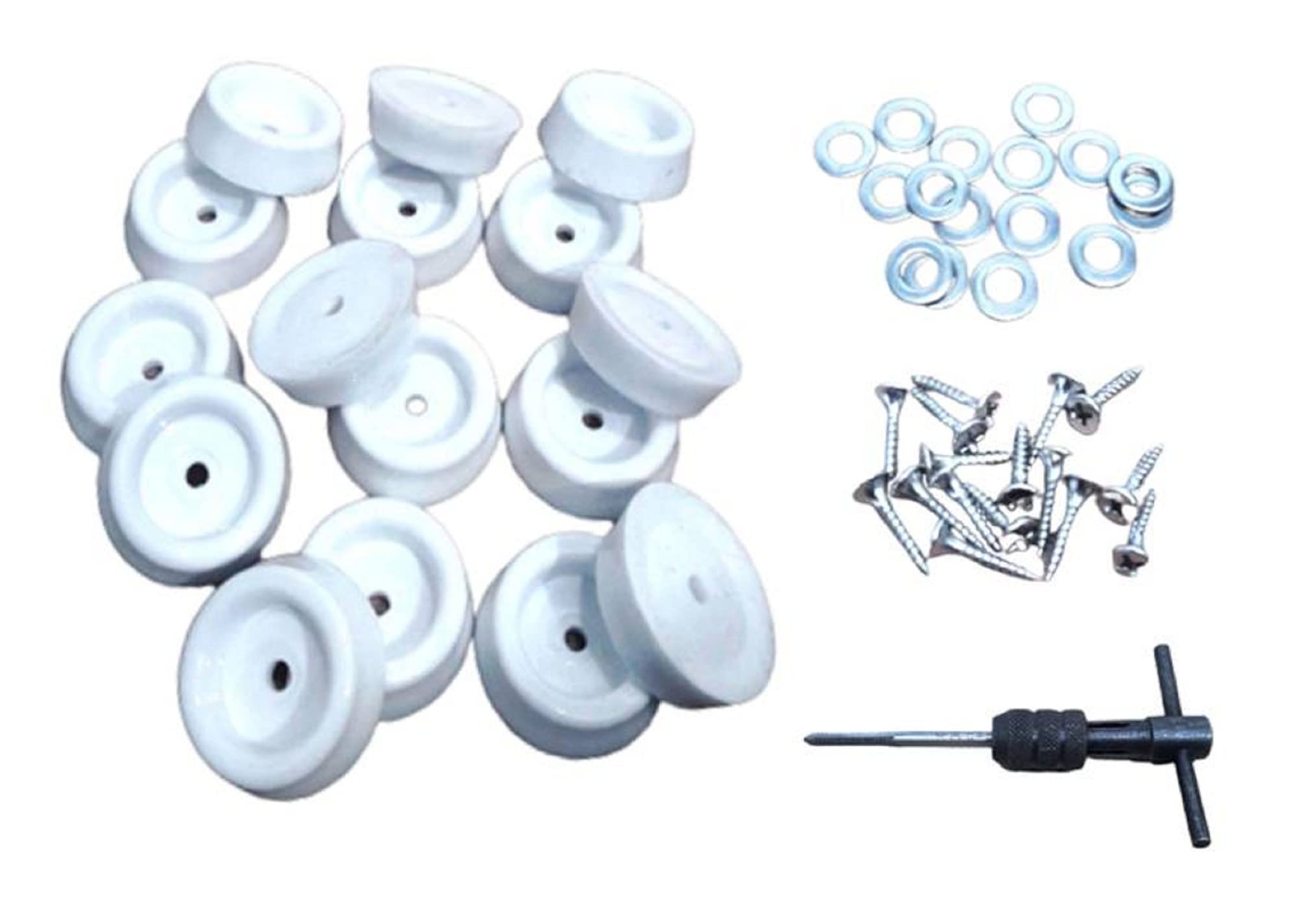 Furniture Floor Protector Leg Tip Pads Cover Feet End Bush Buffer with Screw, Washer Set (16 PC Each) and Hand Drill (1 PC) (B09VFBMDWR) Amazon Price History, Amazon Price Tracker