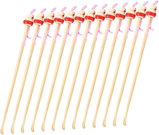 100Pcs Gentle Wax Removal Spoons Smooth Rounded Ear Cleaning Tools for Comfortable and Safe Earwax Picking Material Portable Cleaner Kit for Family and Travel Use Random Color