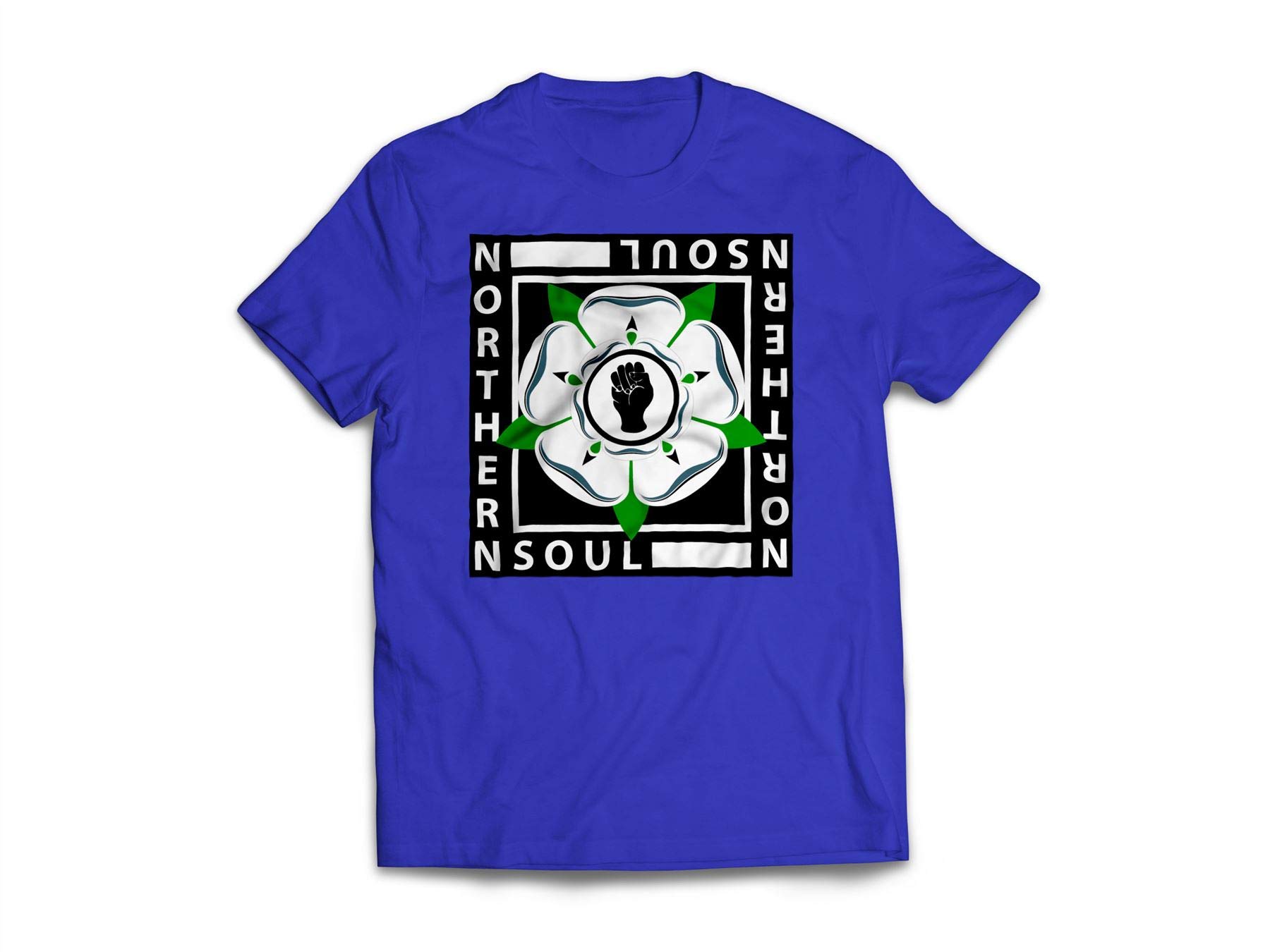 Tribal T-Shirts Men's Royal Blue Northern Soul Yorkshire Rose Logo T-Shirt (Xxl, )