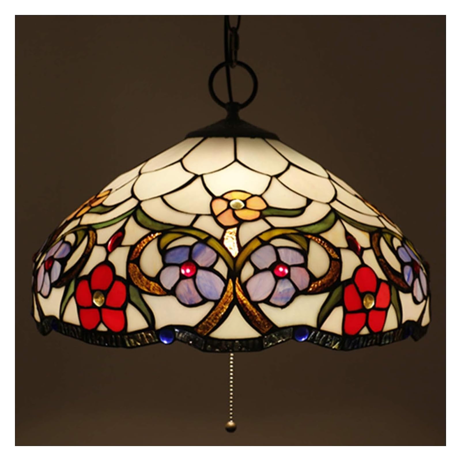 Żyrandole Żyrandol Retro Lampy Wiszące Kreatywne Witraże Lampy Sufitowe Dekoracja Chandelierr,C