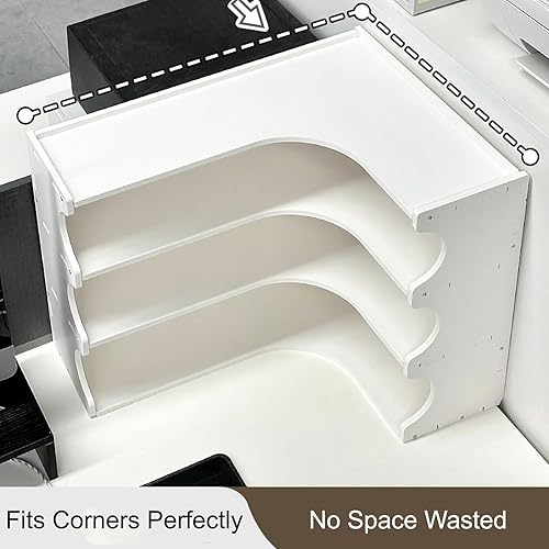 Miniatura 5 de JHDXL Desktop Bookshelf for Top of Desk, Space Saving Desktop Bookshelf, Shelf Organizer Display Rack, Desk Hutch Shelf for Dorm Study Office