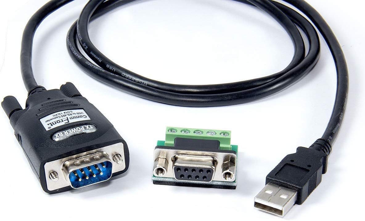 COMMFRONT USB to 2-Wire RS485 Adapter, FTDI Chipset, Built-in 120-Ohm Terminator, Supports All Major Windows, Mac, and Linux