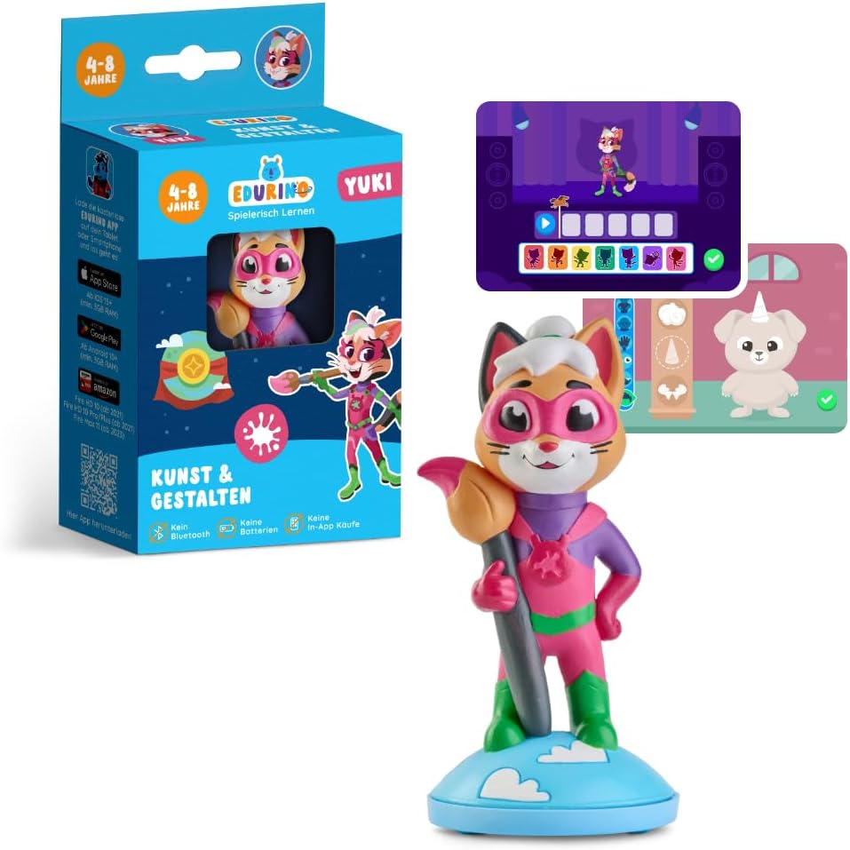 Edurino Figure Yuki Art & Design from 4 Years Including App | Innovative & Digital Educational Game | Creative Expression | Digital Tools | Animation | Creative Mindfulness