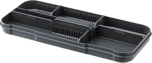 RISU GHON190 Storage Box, Trunk Cargo Stacked Cargo Tray, S Type, Dark Gray, Made in Japan