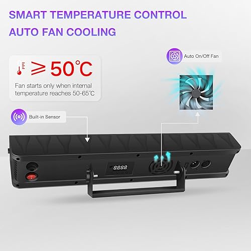 Miniatura 3 de DJ Disco Stage Party Light - Luces LED RGB estroboscópicas para fiestas profesionales con 120 patrones de iluminación, control remoto DMX, activado