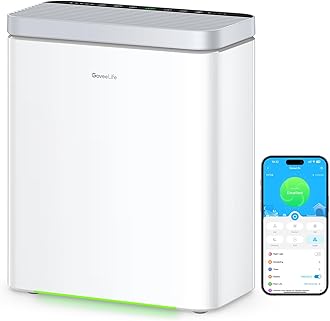 GoveeLife Smart Air Purifier for Home Large Rooms, Covers up to 1046 ft², PM2.5 Monitor, Sleep Mode, 3-in-1 Filter Air Purifier with App and Alexa Control for Pet Hair, Odors, Pollen and Smoke