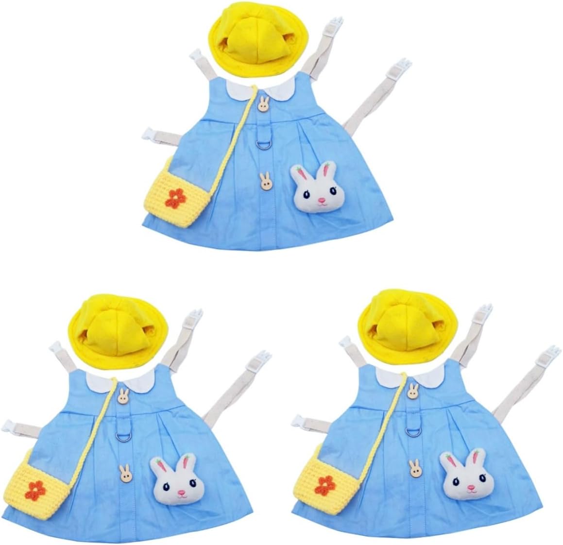 Angoily 3 Sets Rabbit Leash Mini Bunnies Bunny Rabbit Clothes Puppy Pet Rabbit Harness Kitten Pet Supplies