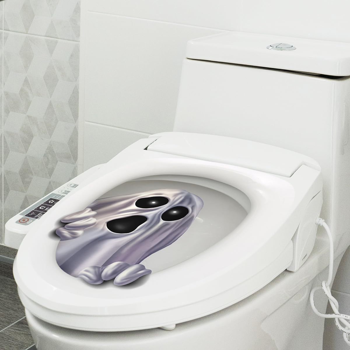 Halloween Badezimmer Toiletten Aufkleber - Blutige Horror WC Deko Für Gruselige Party
