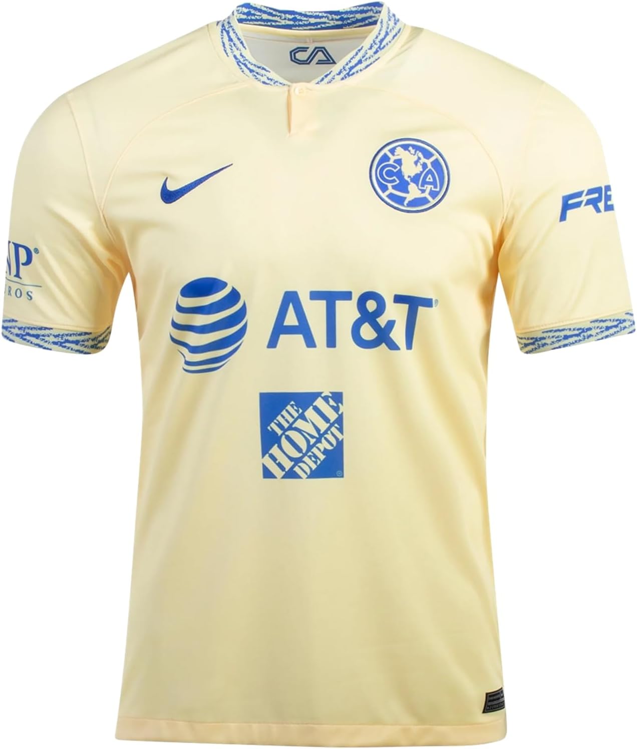 Nike Club America Men's Home Jersey 22/23 (XXL) Yellow