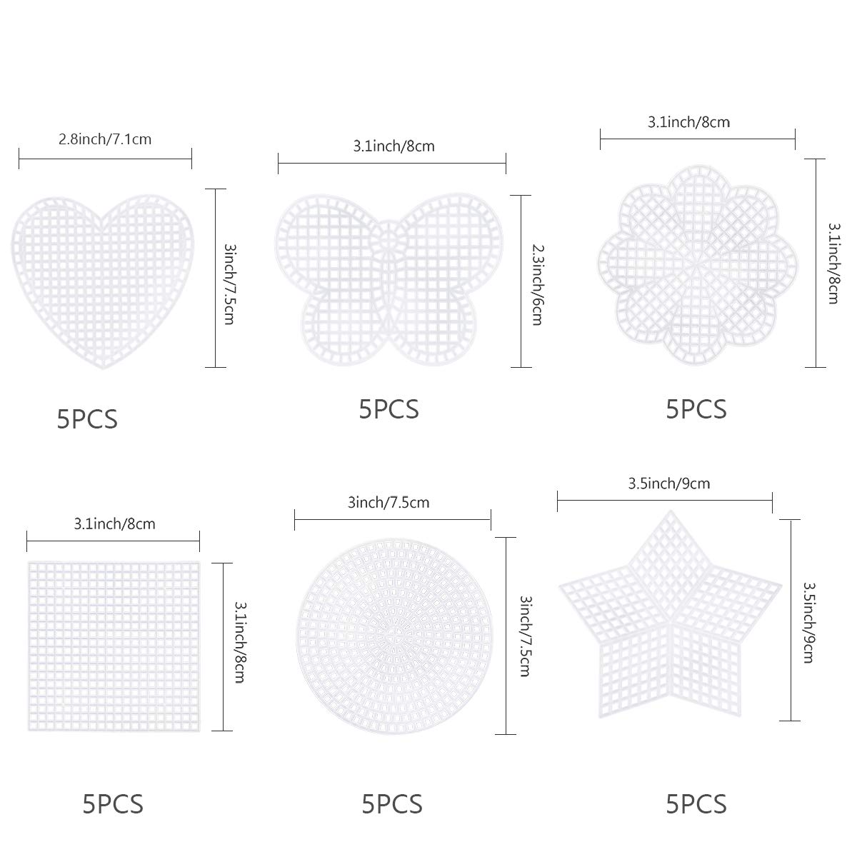 Buy Pllieay 117 Pieces Mesh Plastic Canvas Kit Including 43 Pieces