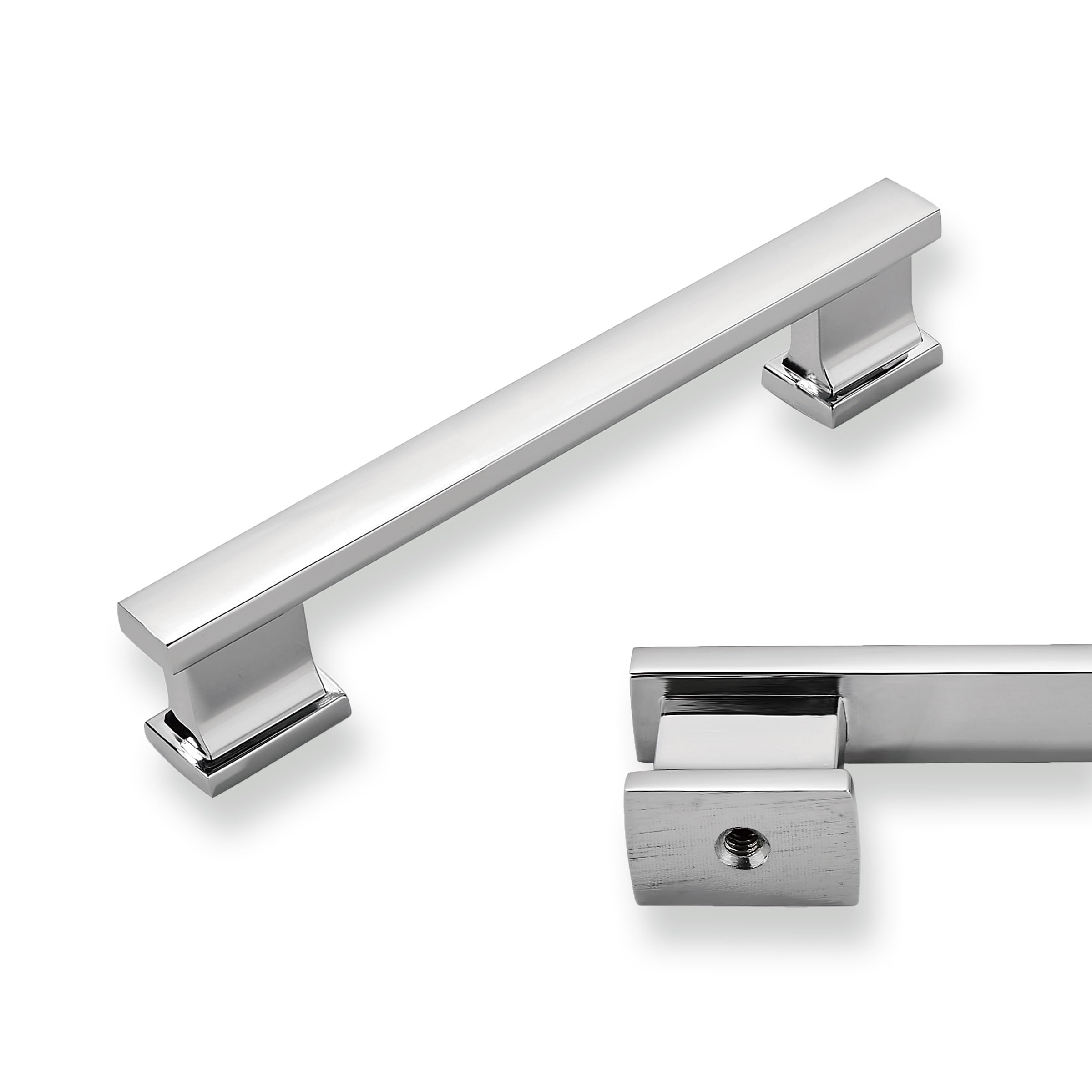 KHTUMEWARE-OFSE Polished Chrome Cabinet Pulls CTC 5 in (128 mm) 10-Pack