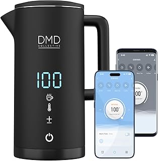 DMD Collective – Smart Kettle 1.5L, Wi-Fi Touchscreen, Voice Control with Alexa & Google | Digital Temperature Display, Do…