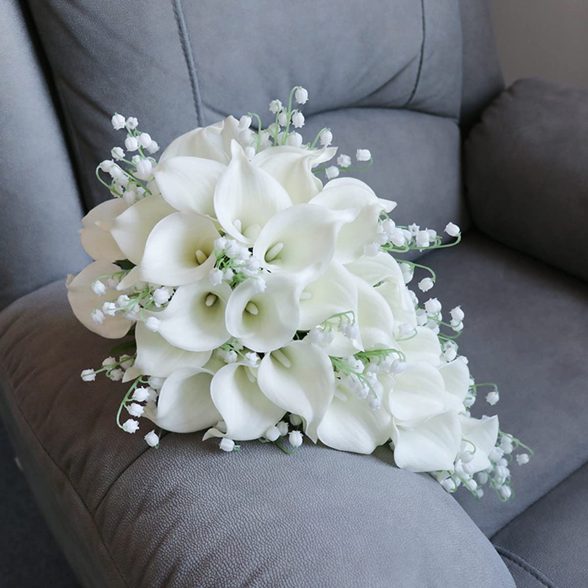 Hochzeit Bouquet für Braut, Wasser Tropfen Wasserfall, künstliche Blumen Dekoration für Zeremonie, Jahrestag, Braut Dusche und Party