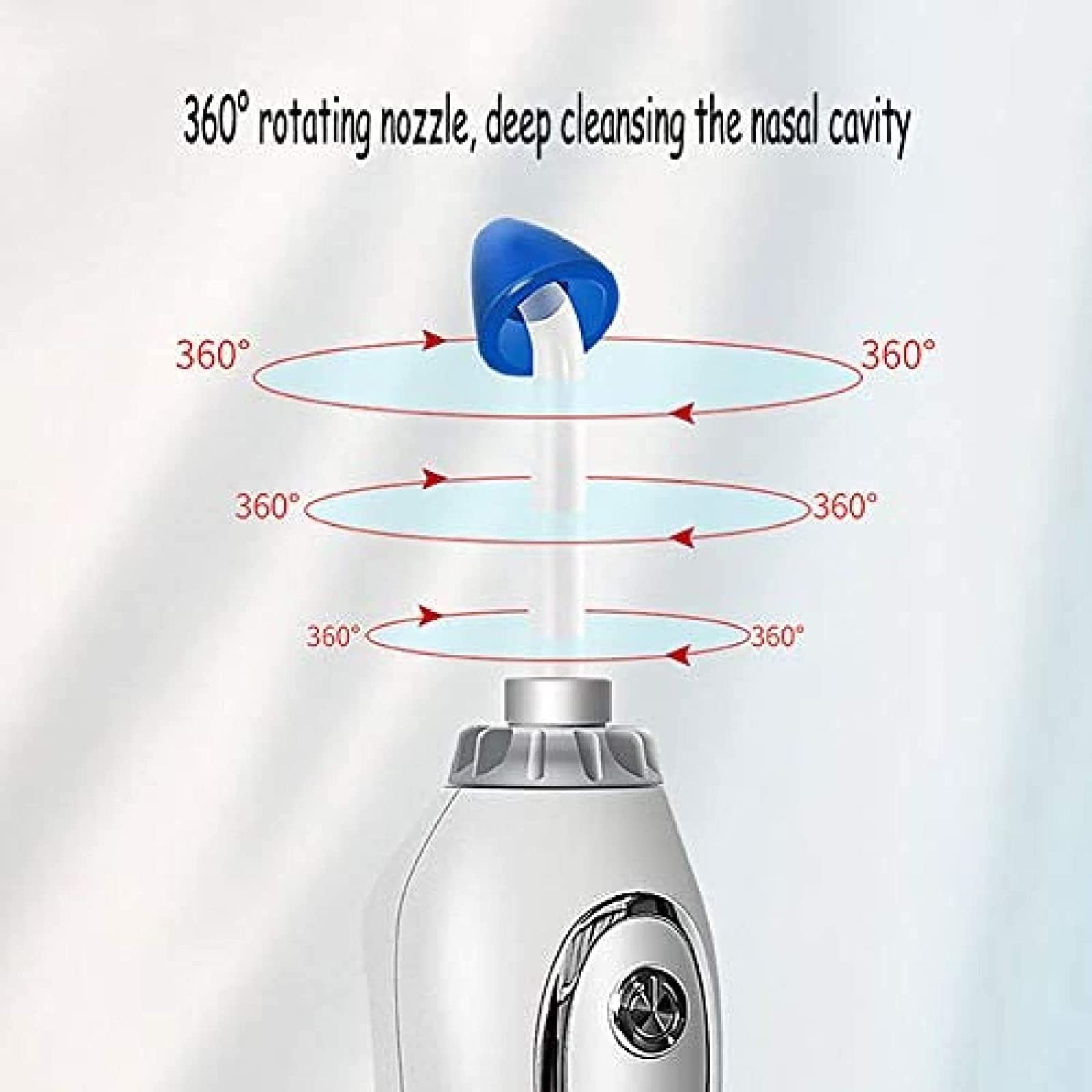Botella De Ducha Nasal Eléctrico Nasal Wash Sinus Rinse Kit Nasal Sinus Irrigator Kit Pulverizador El Neti Pot Y Una Caja De Sal Nasal Wash Para Adultos Y Niños Cuidado Nasal Limpiador De Nariz