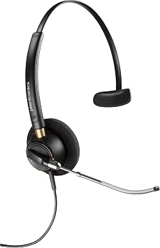 Plantronics EncorePro HW510 Monaural Voice Tube Headset, Black