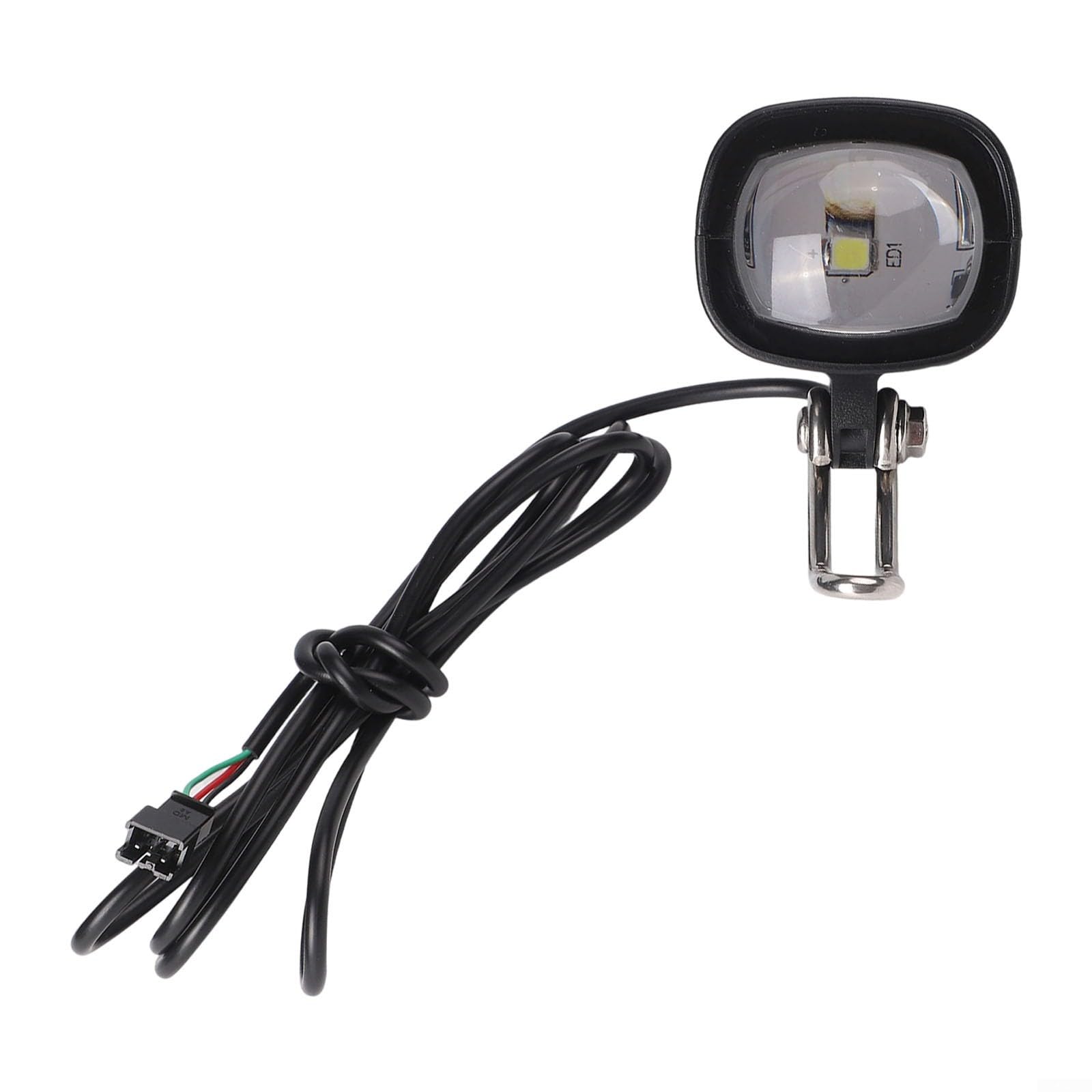 Fanale anteriore a LED per bicicletta elettrica, 36-60 V, in ABS, impermeabile, con corno per e-scooter per e-bike, compatibile con collegamento a 3 linee