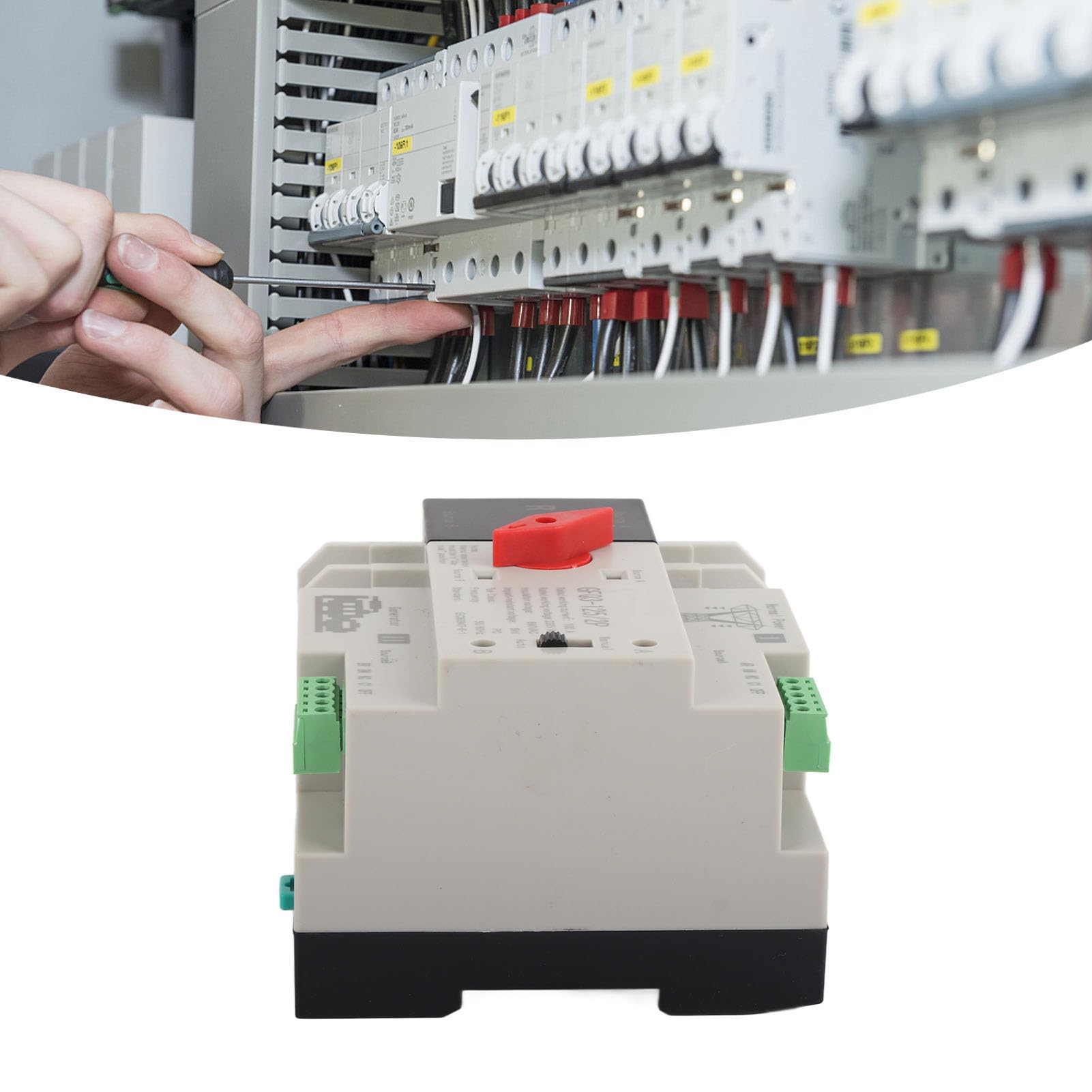 FTVOGUE Interruttore di Trasferimento Automatico WiFi, 2P 100A, Doppia Alimentazione 110V, Controllo Generatore con Relè, Grado PC, Frequenza 50/60 Hz