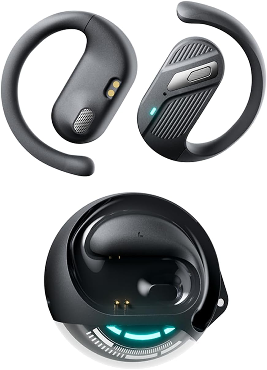 Sanag G1S Open Ear Headphones Wireless Bluetooth 5.4, Best Lightweight Air Conduction Headset, 360° Stereo Sound, 60H Playtime, Location Search, Ear Earbuds for Running Workouts Sport