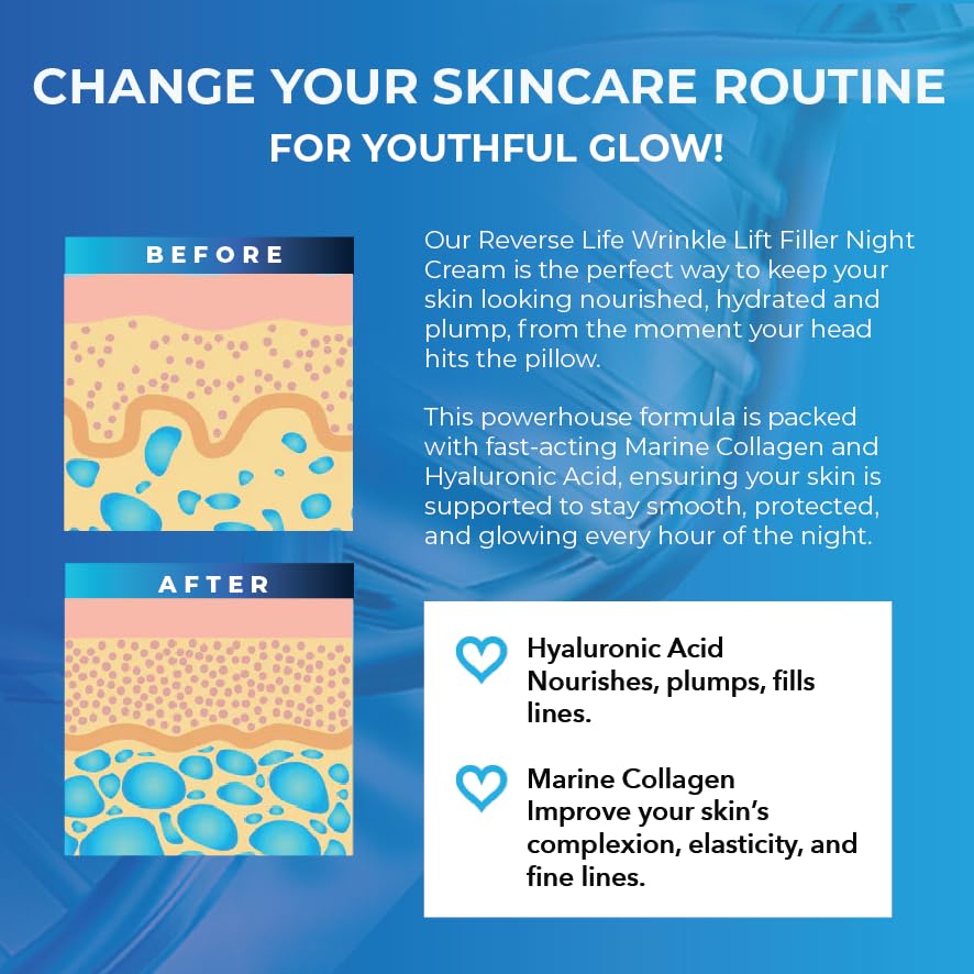Reverse Life, Day Cream, Face Cream for Wrinkles with Lifting and Filling Properties, Contains Hyaluronic Acid - Image 3