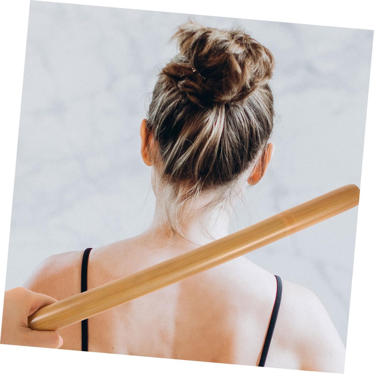 Massage Stick Roller for Muscle Relaxation, 42cm Solid Wood Guasha Tool for Full Body Therapy and Facial Sculpting, Manual Massage Wood Stick for Spa and Wellness