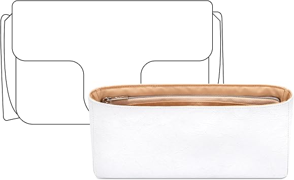 Purse Organizer Insert for Gucci Marmont 22 Bag,Custom Fit Inside Premium Lightweight Water Resistant Purse Insert with ZipperVanile