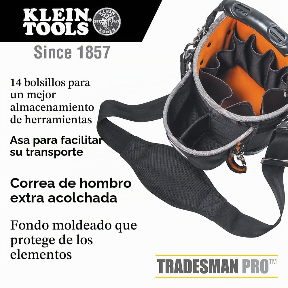 Klein Tools 554158-14 Tradesman Pro Organizer 8-Inch Tote