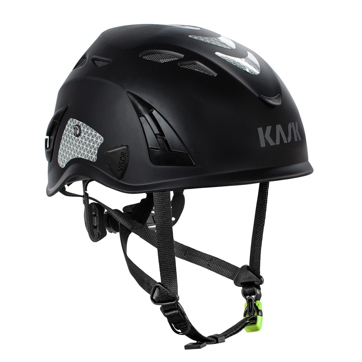 KASK Schutzhelm Superplasma PL HiViz 2.0 Arbeitsschutzhelm, Bergsteigerhelm, Industriekletterhelm - Gr. 51-62 cm Universal-einstellbar, Farbe:schwarz