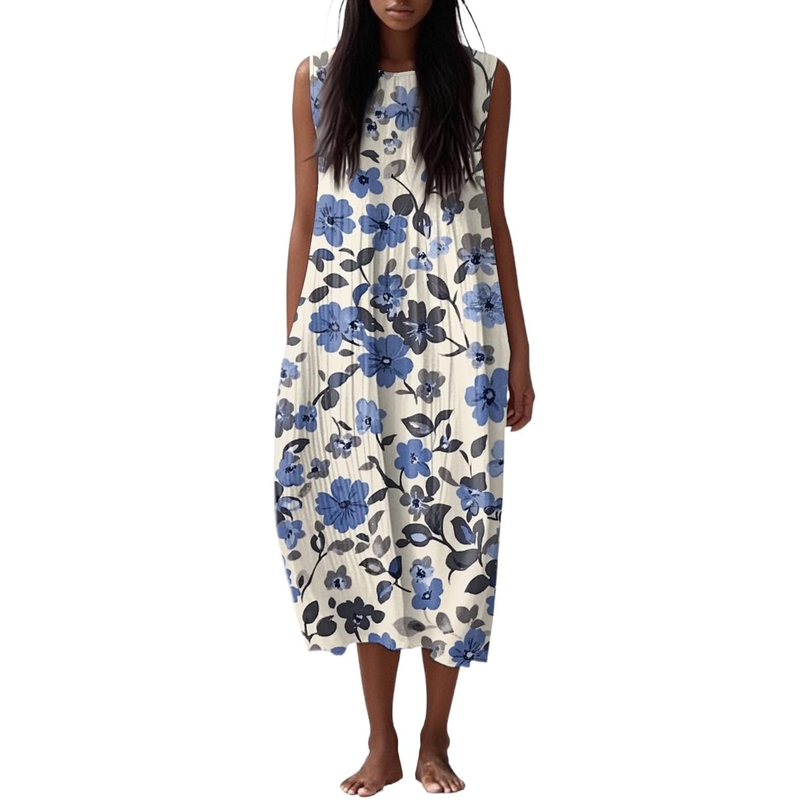 Vestito estivo da donna a tubino estivo, abito midi