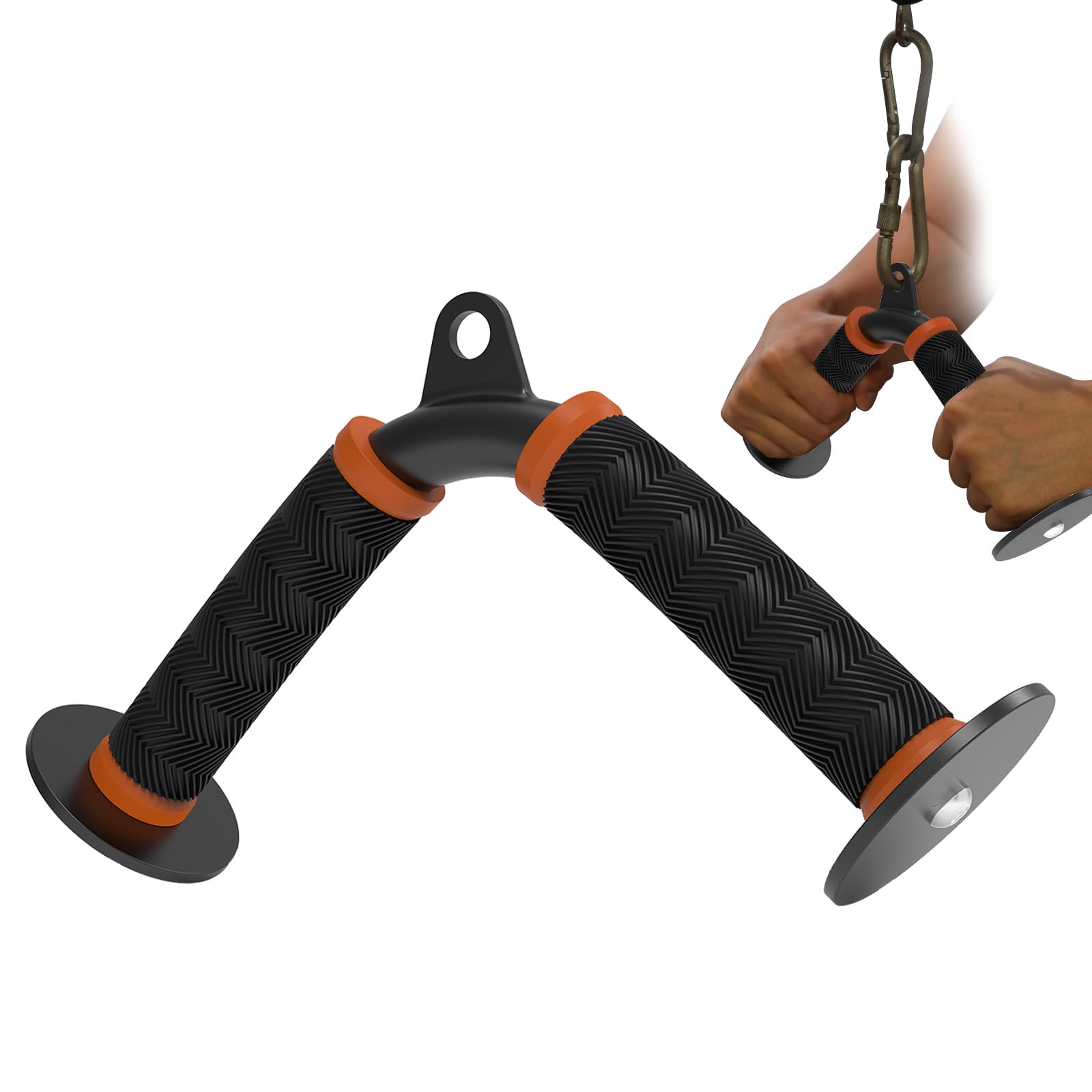 Fitarc Trizeps V-Bar - Maniglia per tricipiti con impugnatura antiscivolo, colore: Arancione