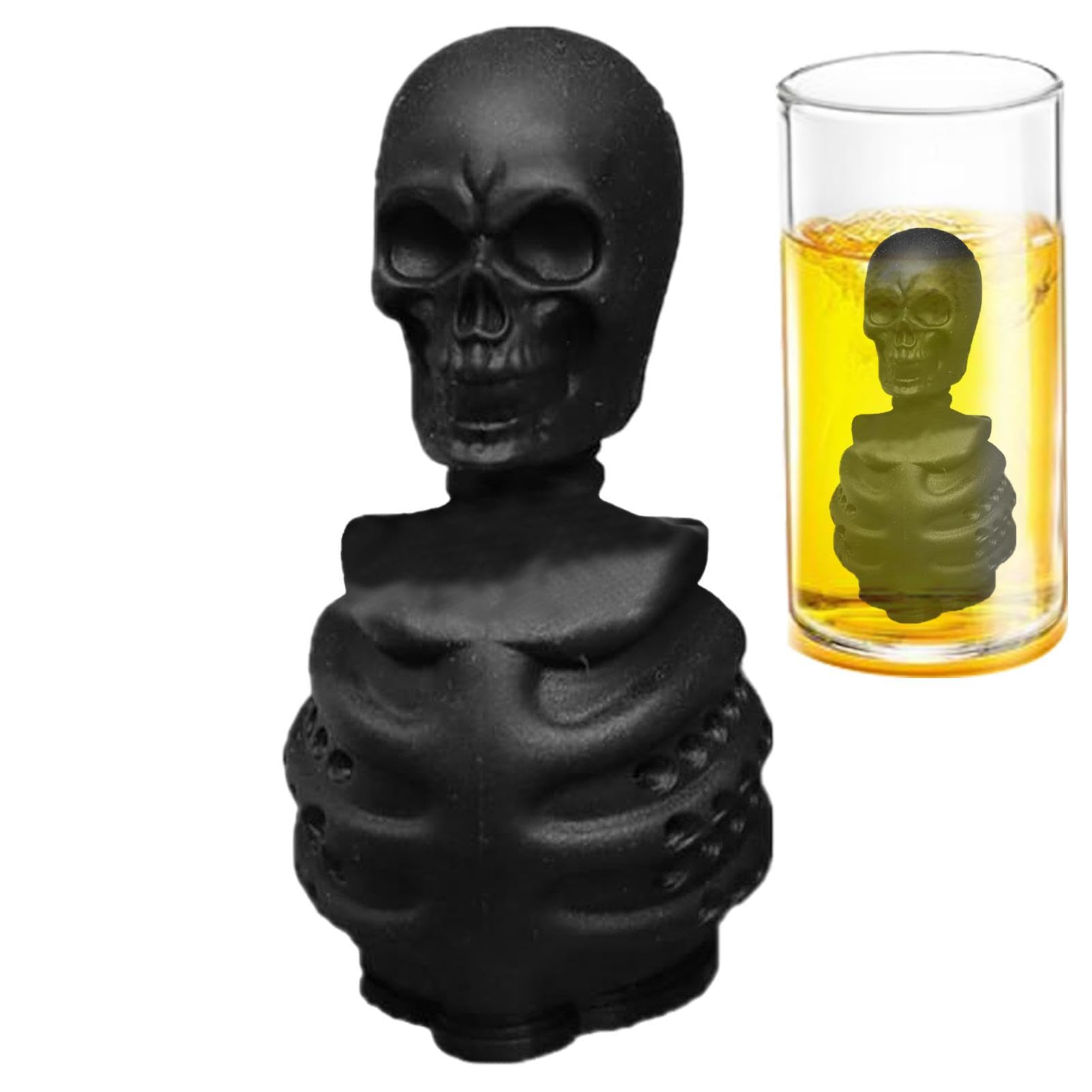 Suclain Geister-Tee-Ei – Lustiges Totenkopf-Sieb Für Losen Tee, Aus Silikon, Perfekt Für Halloween Oder Jeden Tag