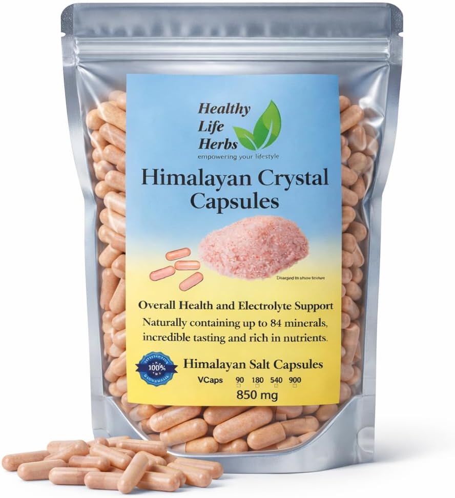 Pink Himalayan Salt Capsules 540 Caps (850 mg) Keto Diet Electrolyte