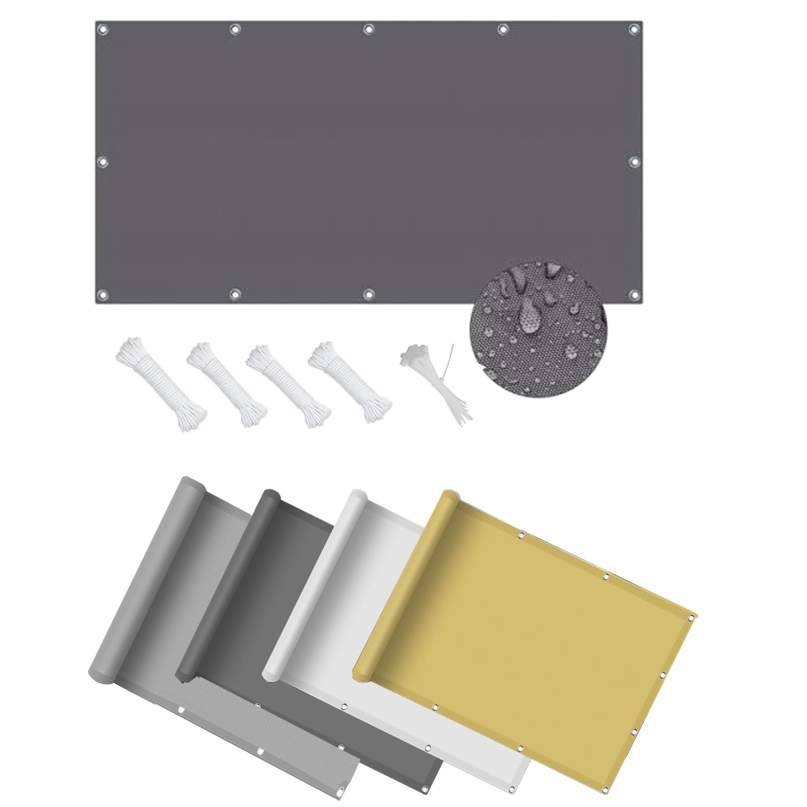 Pare-soleil rectangulaire anti UV pour abriter un balcon de la chaleur