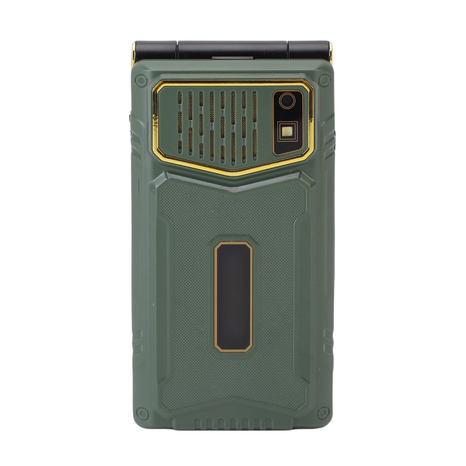 VBESTLIFE 2G Flip Comórkowy Telefon dla Seniorów, 3 -cal i 2,6 -calowy Podwójny Ekran Ultra Cienki Telefon dla Osób Starszych, Odblokowany Telefon Komórkowy z SOS, Dual SIM, 4800 MAh (GREEN)