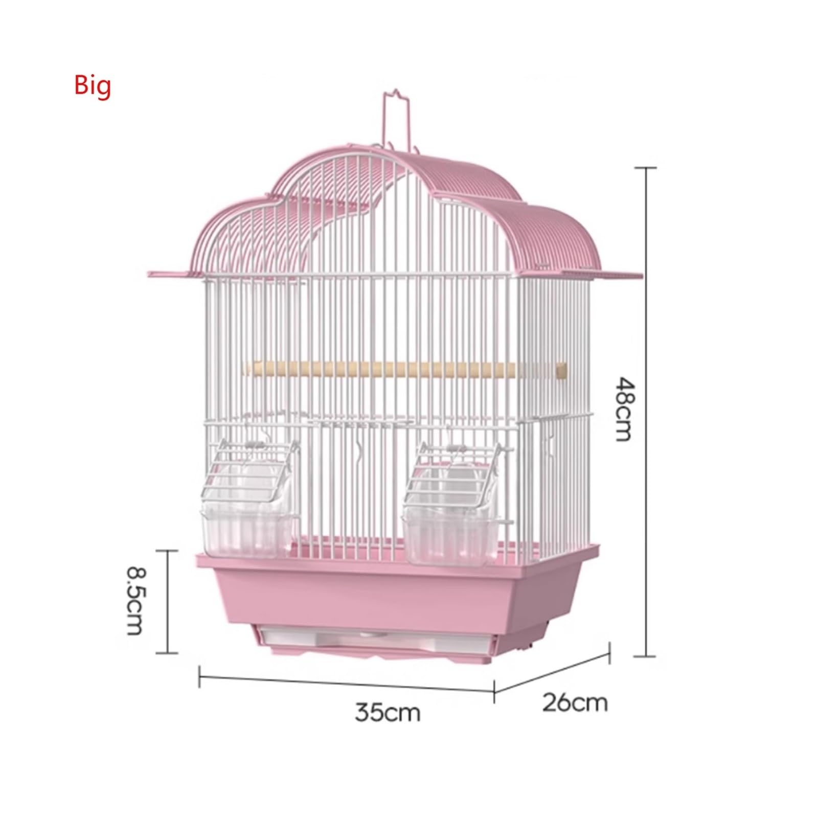 Klatka lotnicza Klatka dla ptaków Papuga Mały ptak Specjalna klatka Dom Duża ekologiczna willa(Pink,Big)