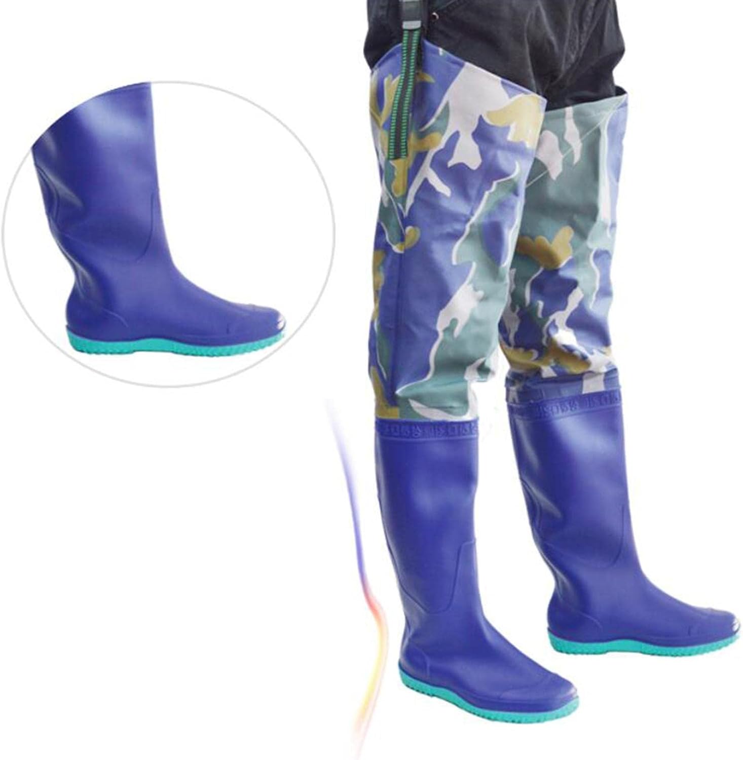 Hip Waders, Watertight Wading Hip Boots Non Slip River Boot Breathable for Men Women Fishing Waders for Fly Fishing Agriculture Climbing