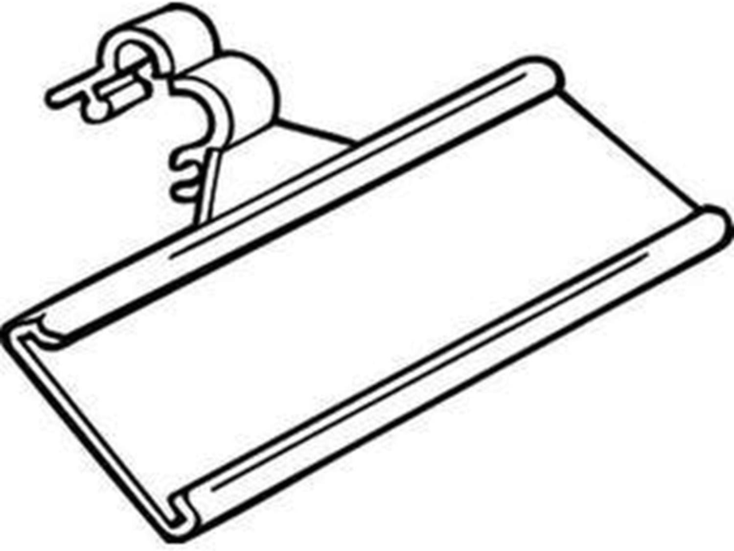 Retail Resource 1227087104 Wire Shelf Label Holders 2", Bag of 250, Clear, (Pack of 250)