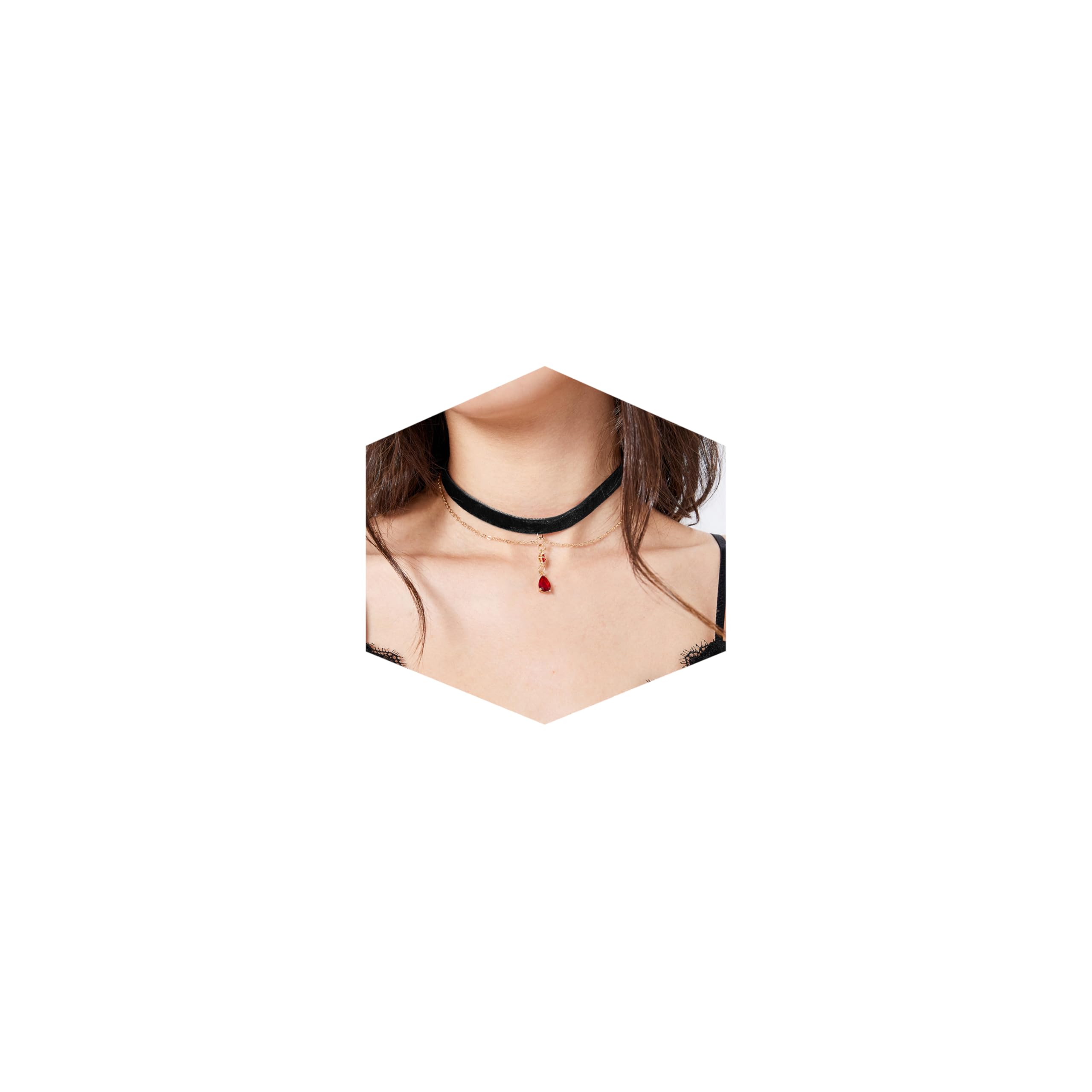 Fesciory Black Necklace for Women, Adjustable Daily Goth Jewelry Gift