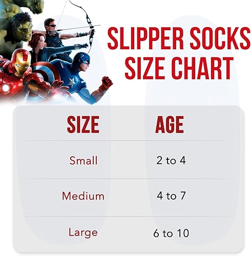 Miniatura 6 de Marvel Calcetines y pantuflas para niños con Spiderman, Capitán América, Iron Man y Vengadores, paquete de 2 y 3 unidades, pantuflas para niños