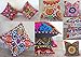 HANDICRAFTOFPINKCITY Lot de 5 housses de coussin brodées Motif suzani