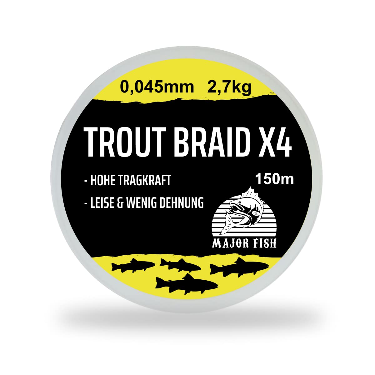 Fil Tressé Major Fish Trout Braid 150m - 0.065mm/4.5kg | Ultralight, 4