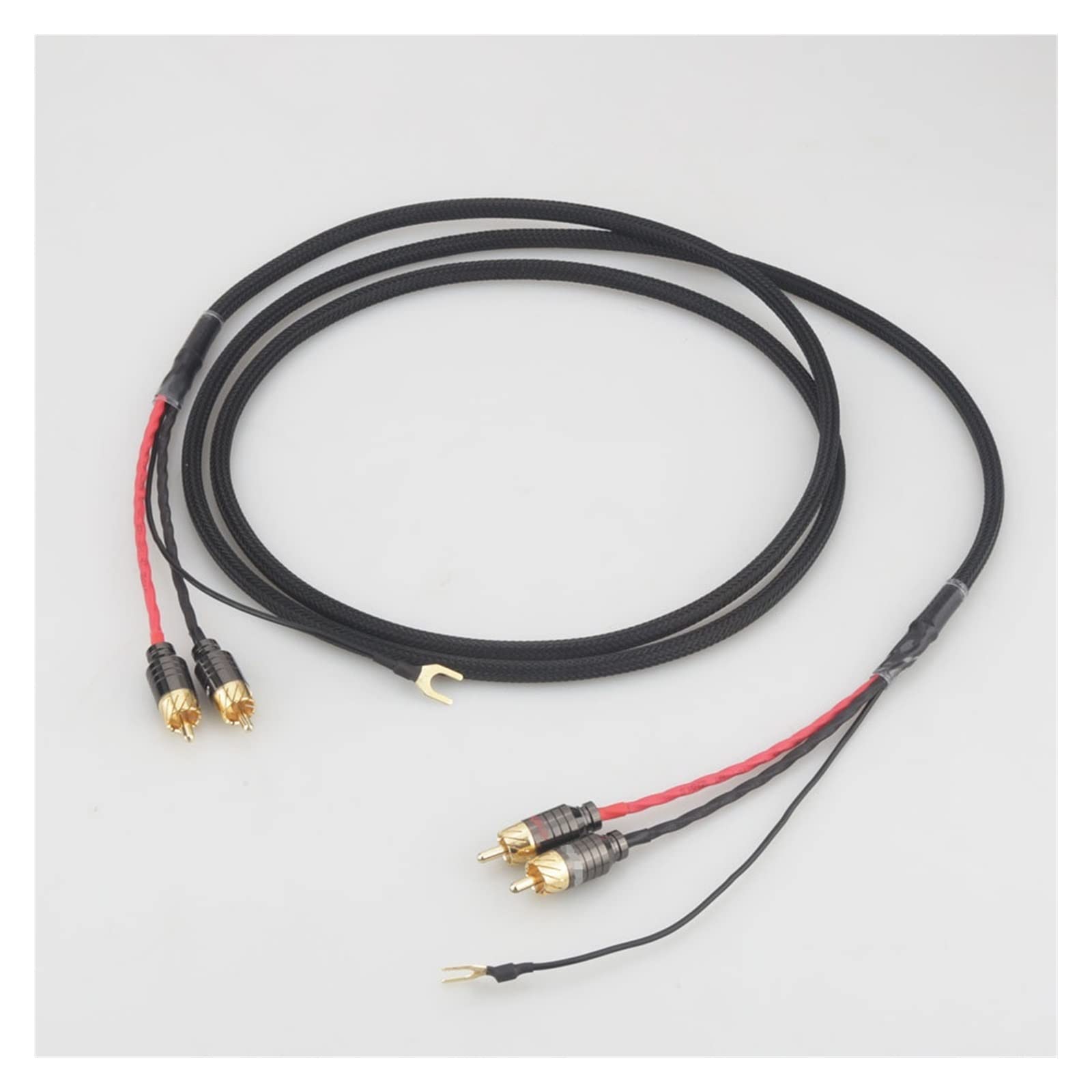 Cavo audio di linea di segnale schermata indipendente del telaio dell'amplificatore del giradischi in vinile, connettore placcato in oro(5 Meters)