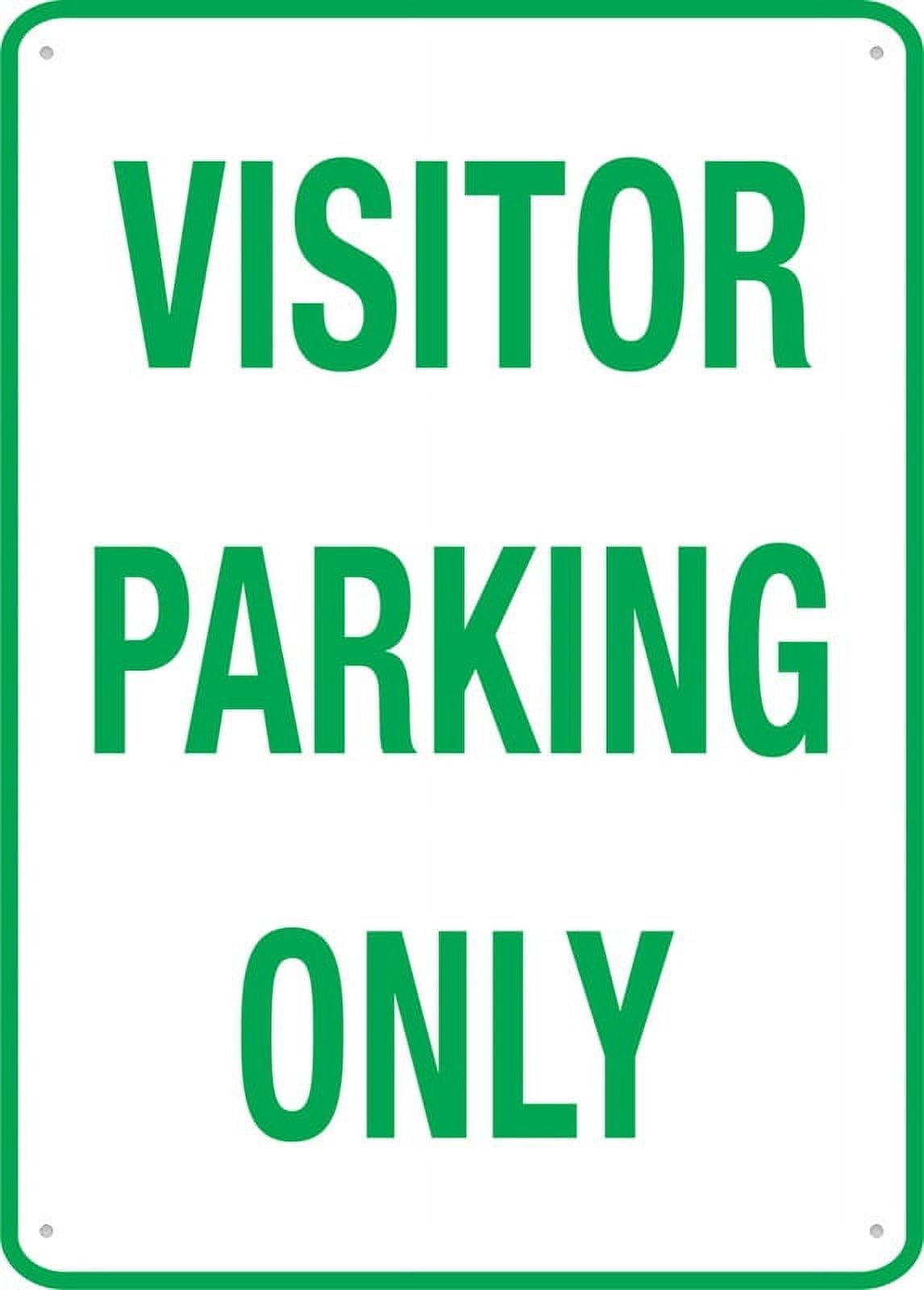 Visitor Parking Only Sign, 8x12 Inch Rustproof Aluminum Metal Sign, Multicolor