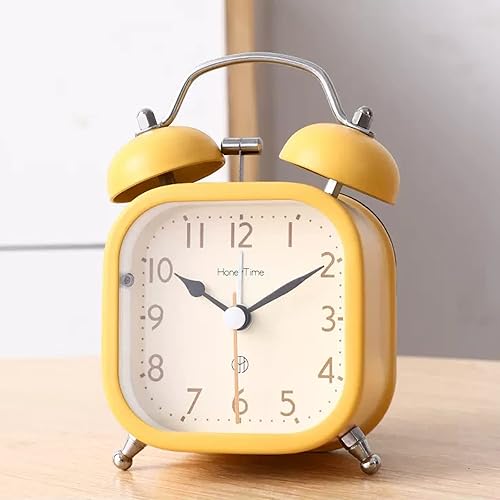 Miniatura 1 de Alarm Clock Bedroom Twin Bell Alarm Clock, Non-Ticking Silent Battery Operated Alarm Clock with Backlight for Bedroom Bedside Desk Table Clock