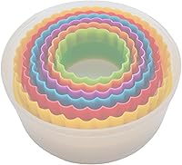 Bolonie 6-Piece Cookie Cutter Set - Flower, Round & Circle Shapes for Versatile Baking Cookies & Fondant