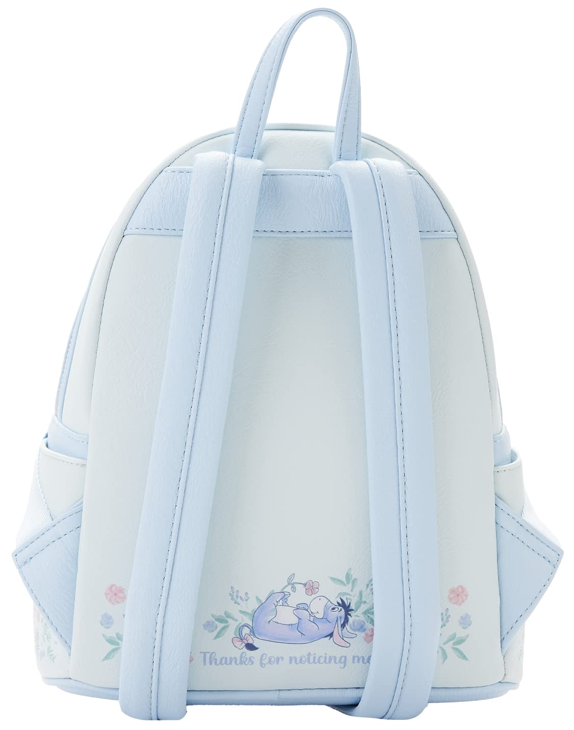 Loungefly Winnie the Pooh Eeyore - Mini mochila con estampado floral y doble correa para el hombro