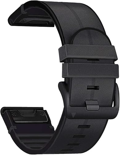 Abanen Correa de reloj Garmin Fenix 7X  Fenix 6X  Fenix 5X, ajuste rápido y fácil de 1.024in de piel auténtica suave híbrida a prueba de sudor para