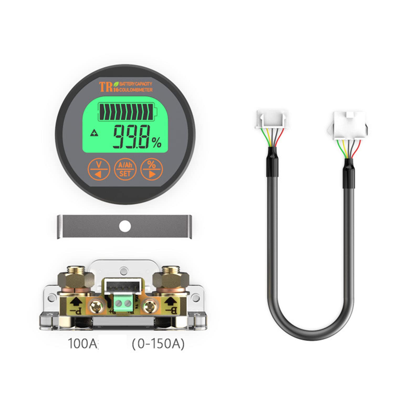 Testeur de capacité de batterie avec écran LCD et fonction mémoire TR16