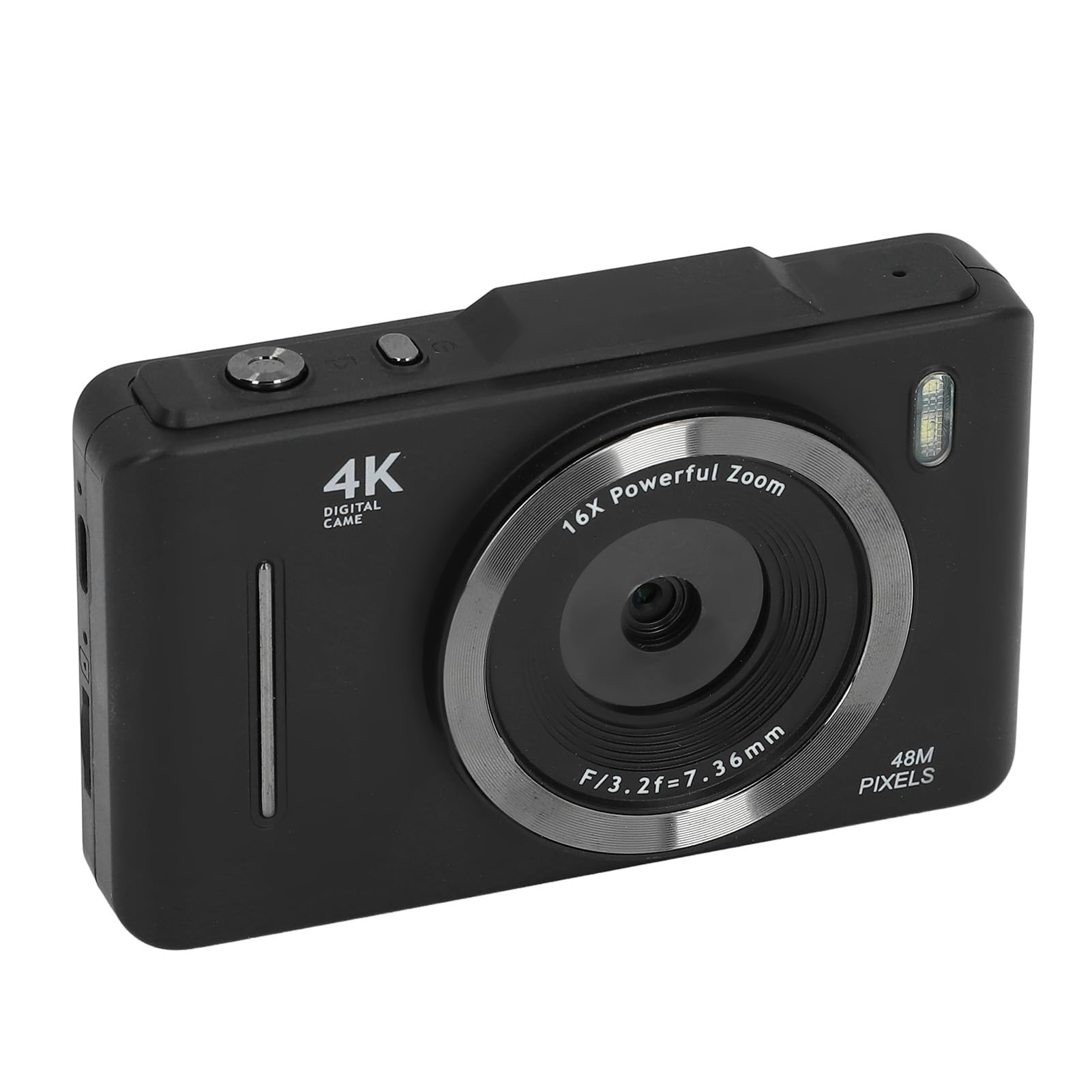 Aparat Cyfrowy, Kamera 4K 48 MP HD do Vlogowania do Fotografii, 2,8-calowy Ekran IPS HD, 16-krotny Zoom Cyfrowy z Autofokusem, Przenośna Kieszonkowa Kamera Wideo dla