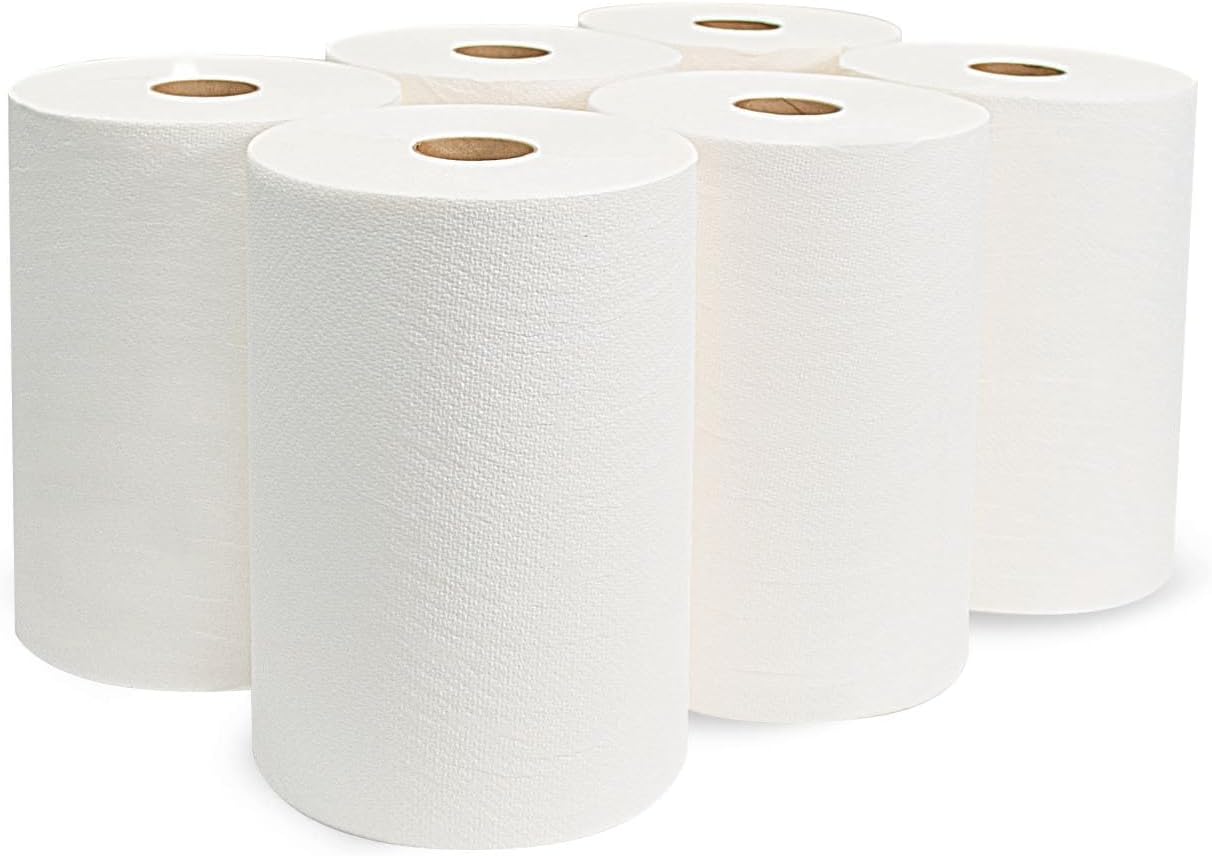 Morcon VT106 Valay Premium TAD 10 Inch Hardwound Roll Towels, 1-Ply, 550 ft., White, 6 Count