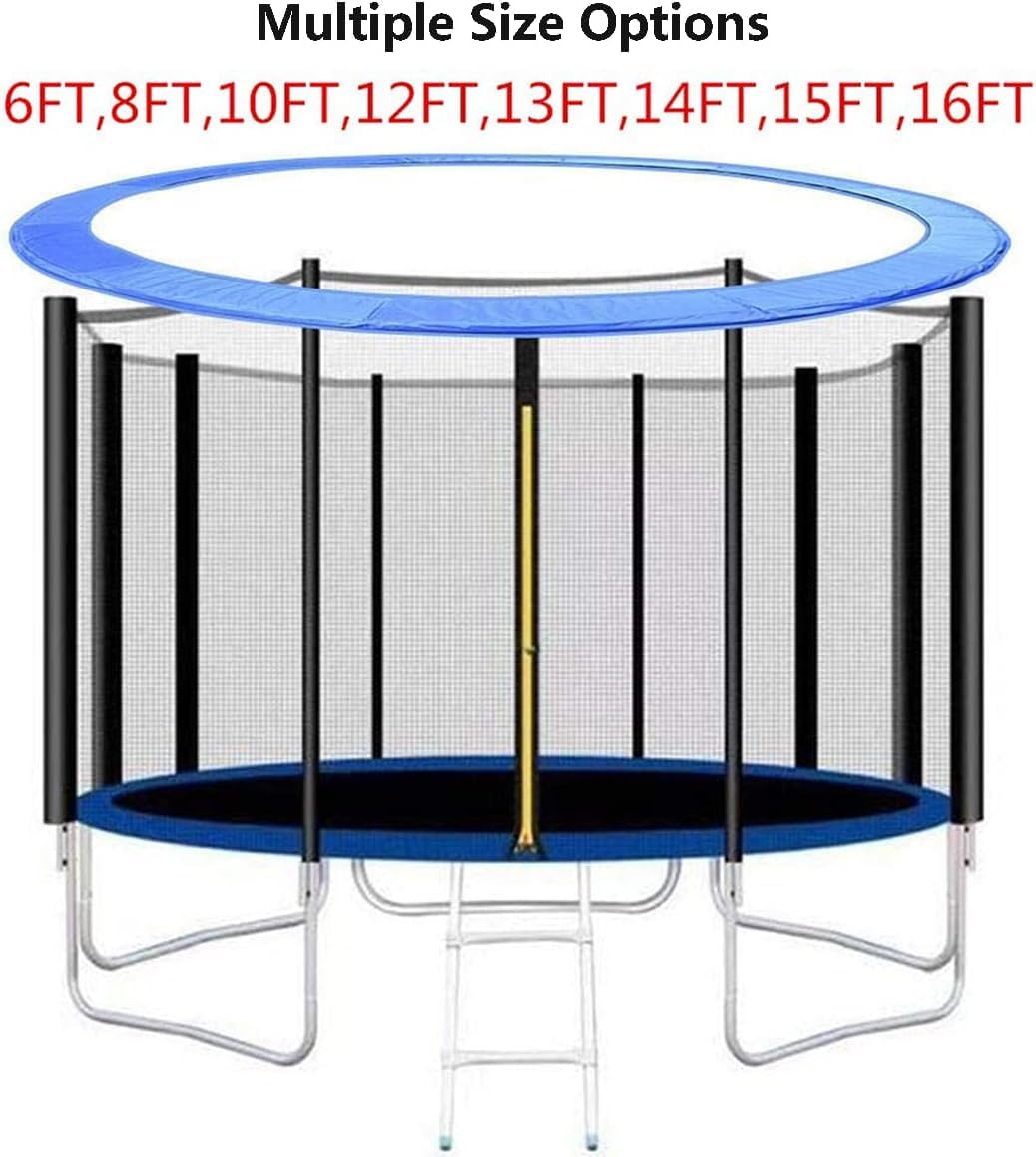 Trampolino da esterno da 3,2 m, con tappetino blu e copertura NG, resistente ai raggi UV, tappetino di sicurezza per il divertimento in giardino, perfetto per bambini e famiglie, accessorio per